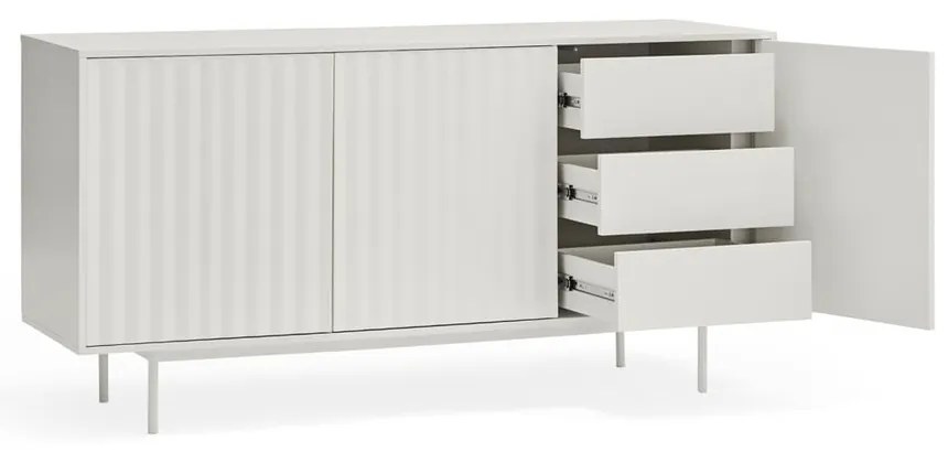 Бял нисък скрин 159x80 cm Sierra – Teulat