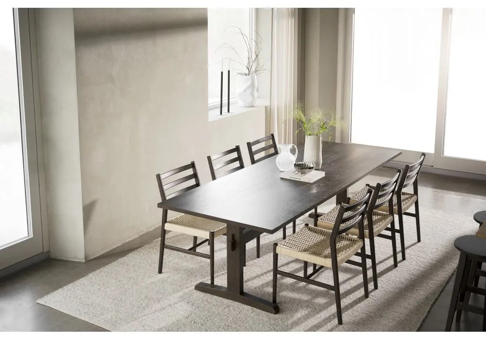 Трапезни столове в комплект от 2 бр. естествени/тъмнокафяви Harlan – Rowico