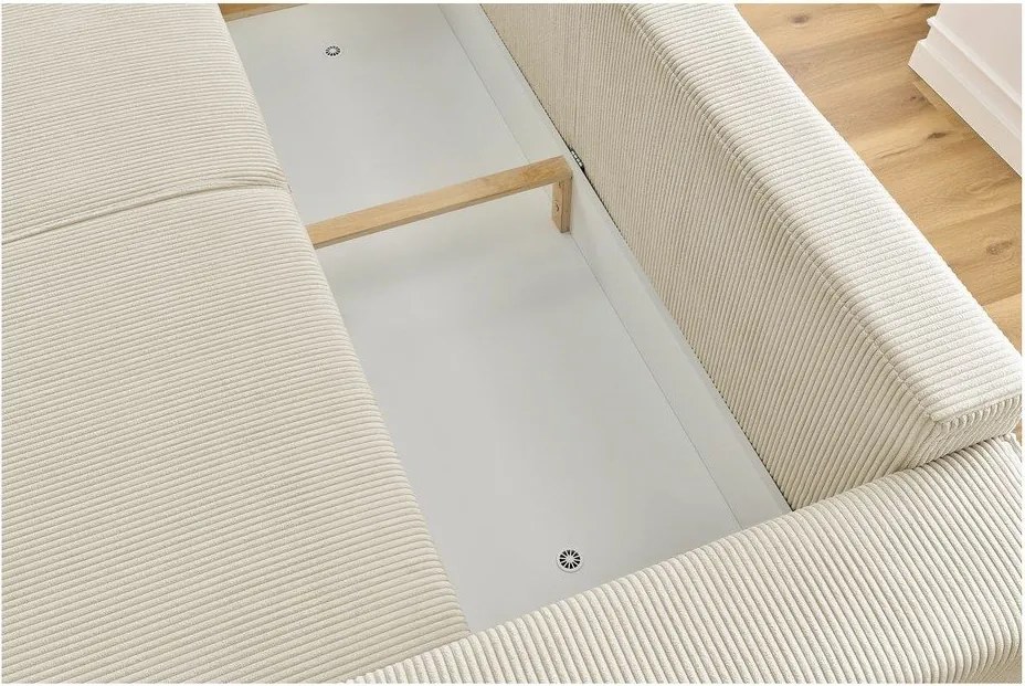 Бежов диван от велур 245 cm Nihad - Bobochic Paris