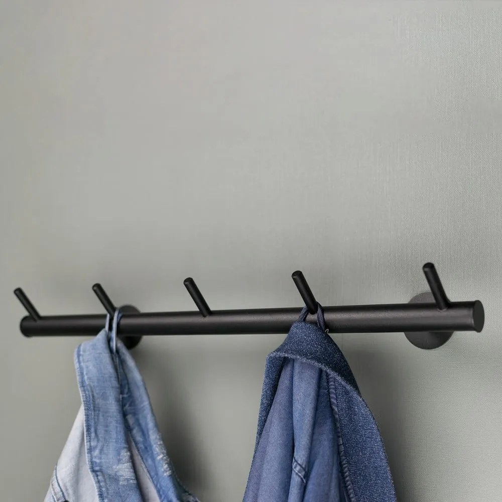 Черна метална стенна закачалка 55 cm Odin – Spinder Design