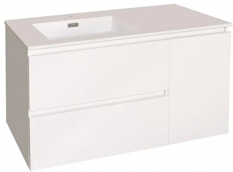 Конзолен PVC шкаф ICP 10545 с умивалник, 105.5x45x60см