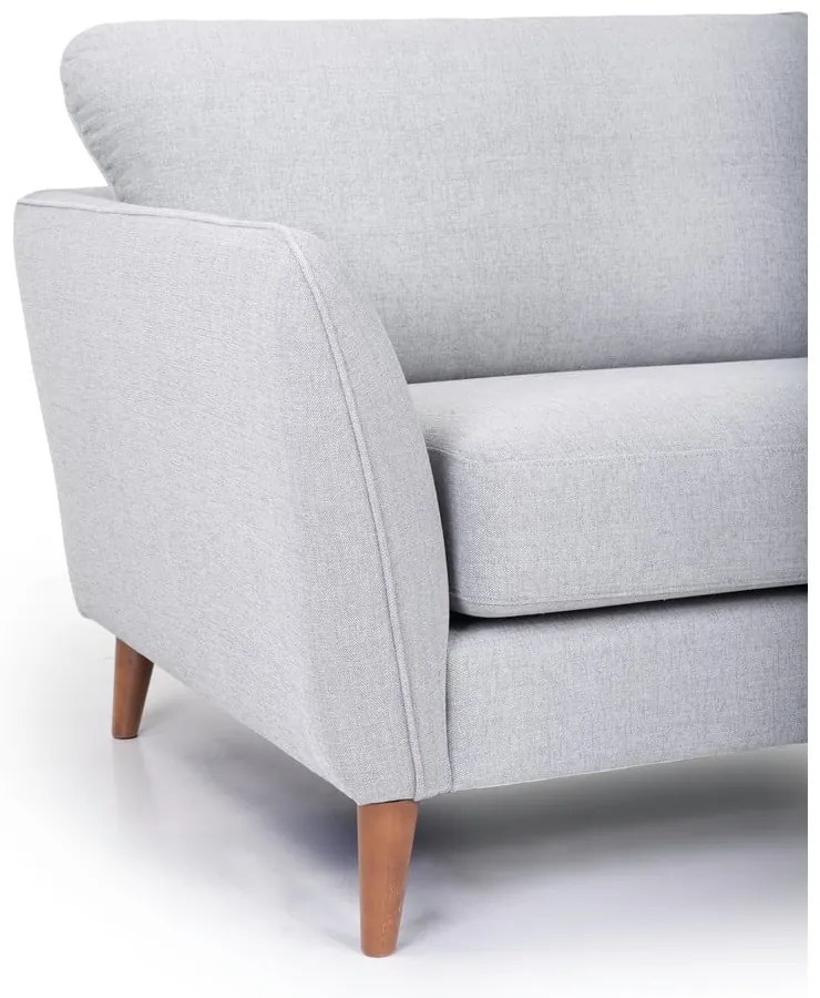 Светлосив ъглов диван (десен ъгъл) Paris - Scandic