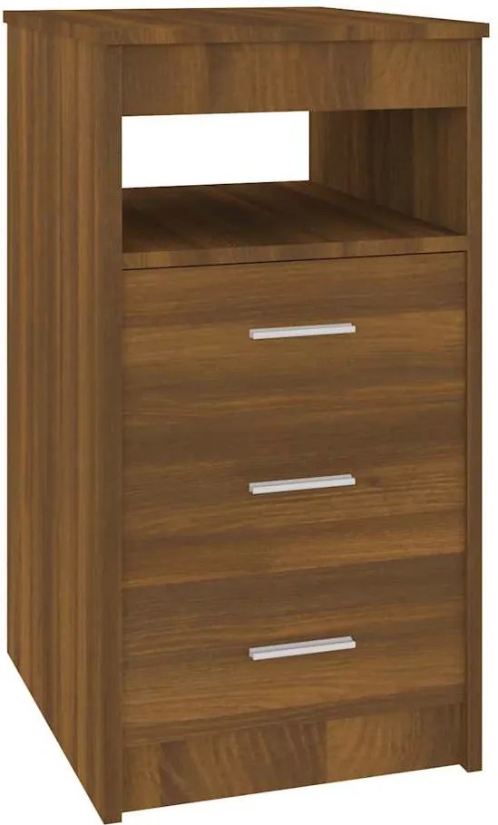815095 vidaXL Шкаф с чекмеджета, кафяв дъб, 40x50x76 см, инженерно дърво