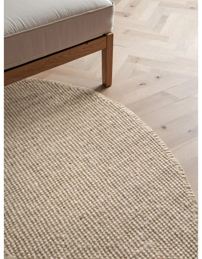 Кремав кръгъл килим от юта ø 200 cm Bouclé Jaipur – Hanse Home