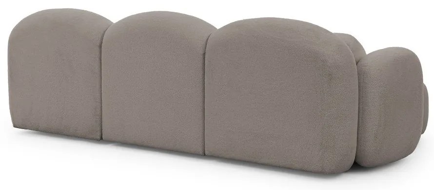 Сив ъглов диван от букле (ляв ъгъл) Orbit – Ropez