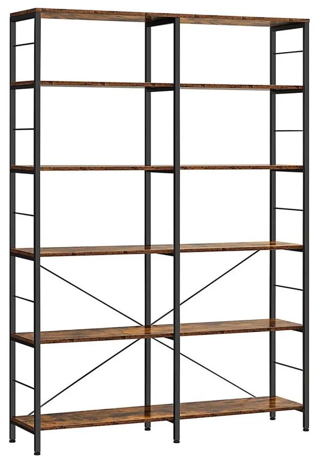 Шкаф за книги NAVARO кафяв/черен