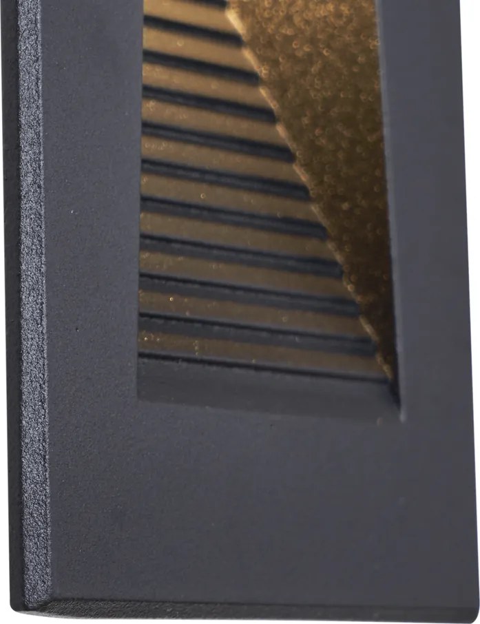 Комплект от 6 модерни вградени стенни лампи черни 7 см вкл. LED IP65 - Trem