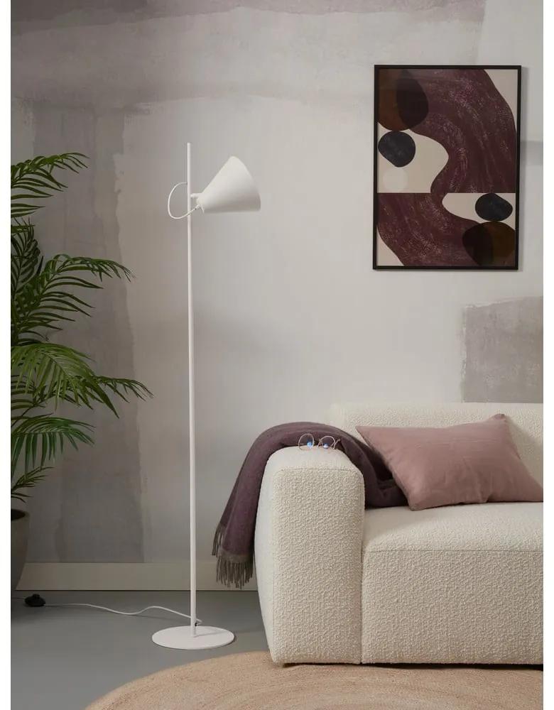 Бяла подова лампа с метален абажур (височина 151 cm) Lisbon – it's about RoMi