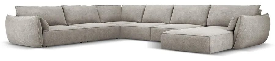Светлосив ъглов диван (ляв ъгъл) Vanda - Mazzini Sofas