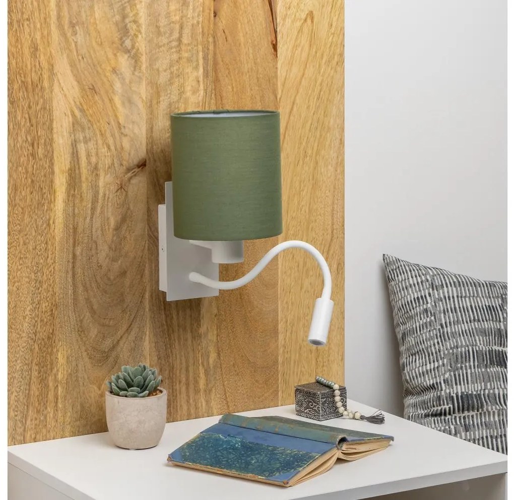 Brilagi - LED Аплик NUBILA 1xE27/25W/230V + LED/3W бял/зелен