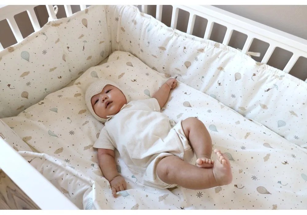 Калъф за матрак за детско легло от органичен памук в цвят слонова кост 365 cm Dreamland – Cam Cam Copenhagen