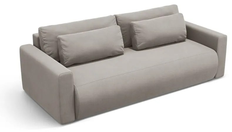 Светлосив кадифен разтегателен диван с място за съхранение 238 cm Belfast – Cosmopolitan Design