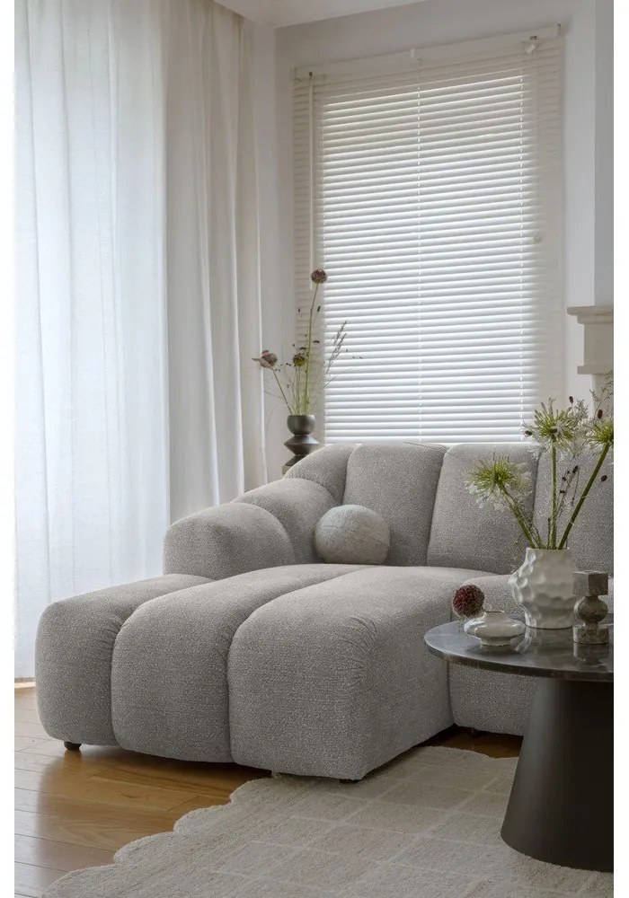 Светлосив ъглов диван (десен ъгъл/U форма) Shell – Miuform