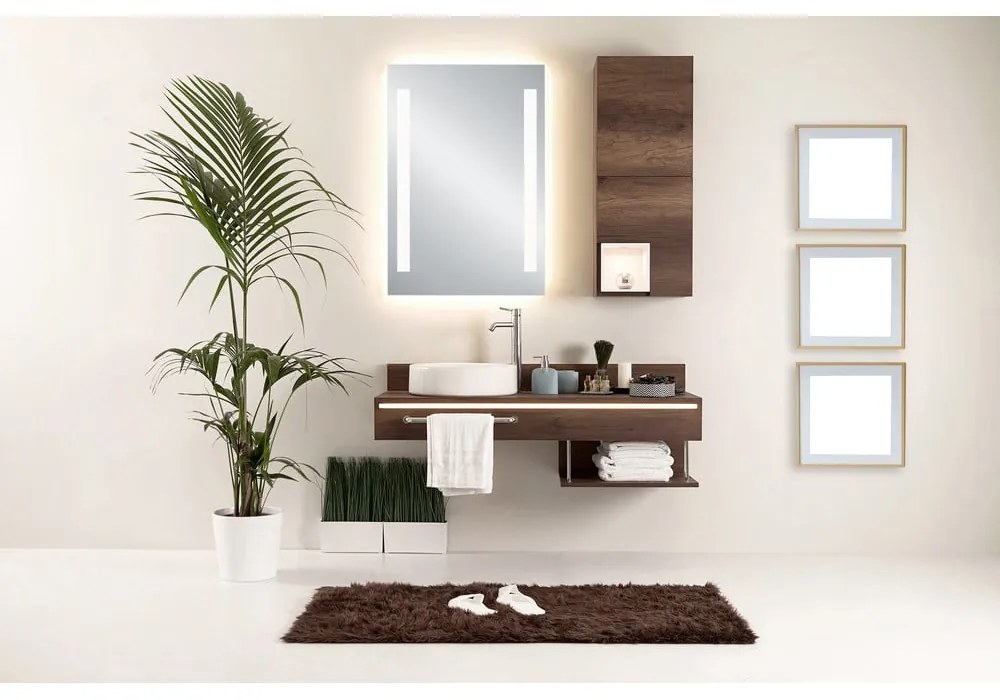 Стенно огледало със светлина 50x70 cm Senna – Mirrors and More