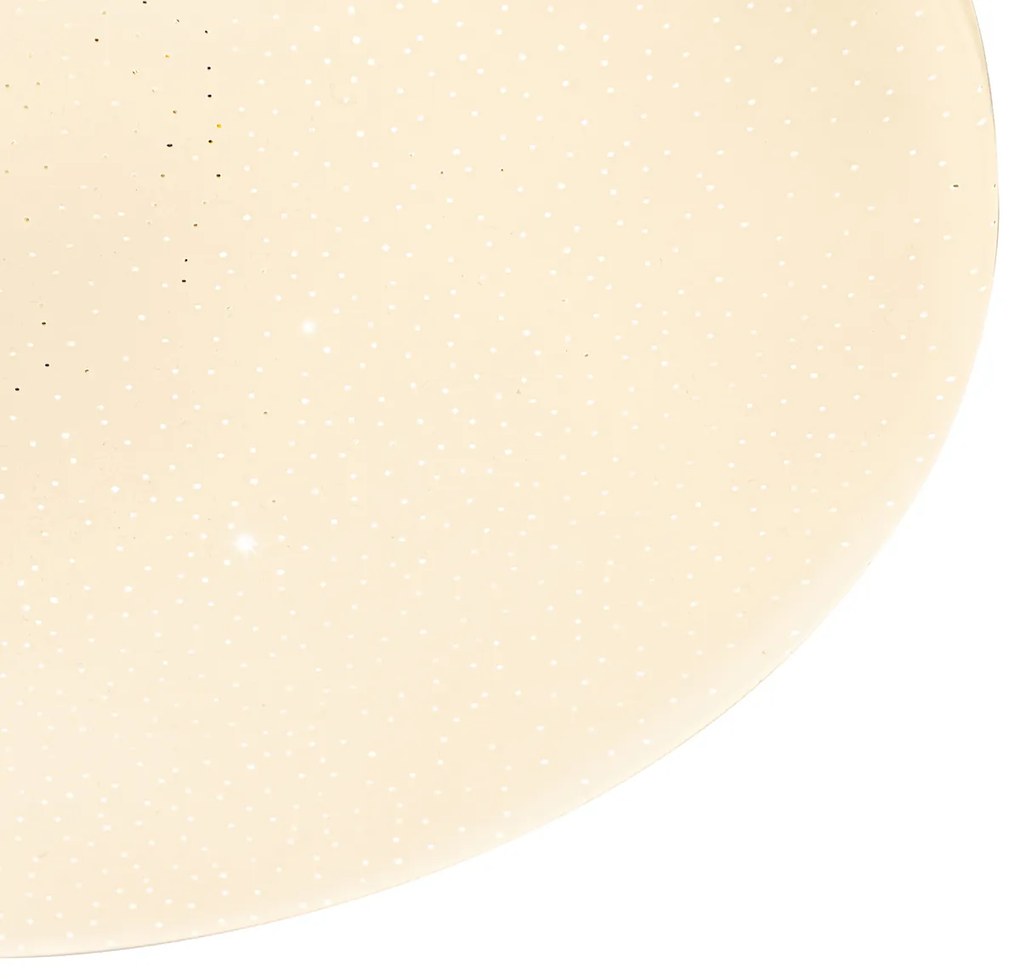 Интелигентен таванен аплик бял 38 см звезден ефект с LED с дистанционно управление - Extrema