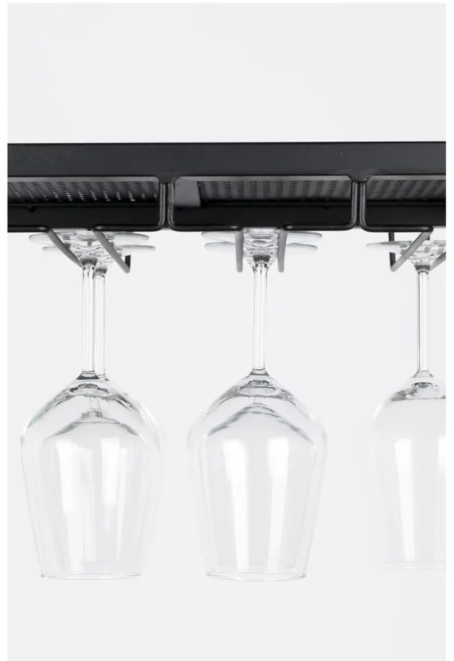 Черна метална стойка за вино за 20 бутилки, 48x180 cm Cantor - Zuiver