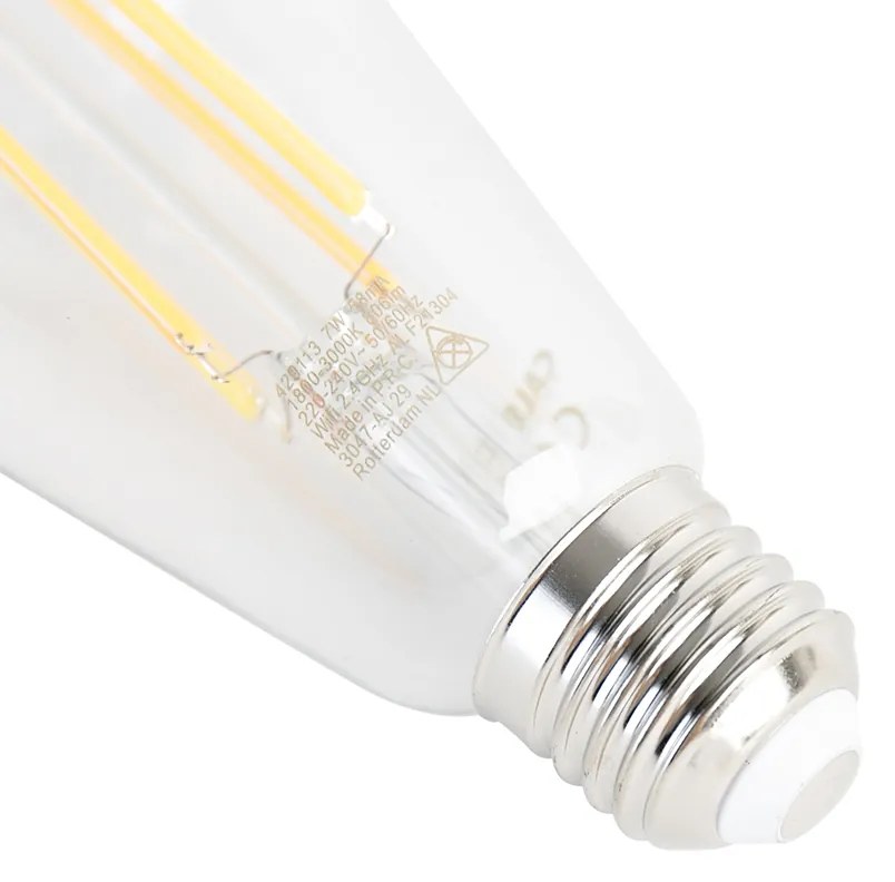 Комплект от 5 интелигентни LED крушки E27 Dim to Warm ST64 7W 806lm 1800-3000K