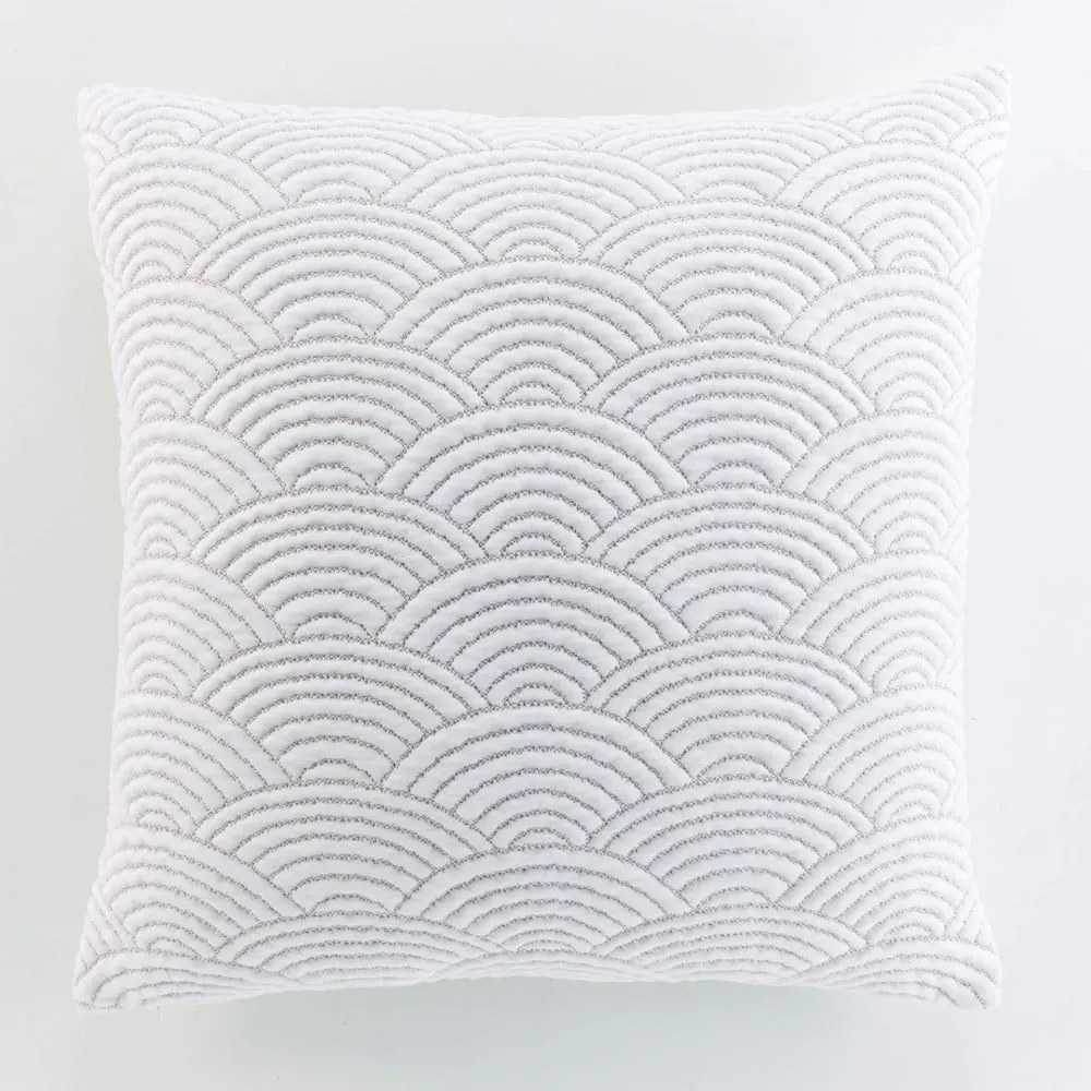 Бяло/бежово комплект шалте и калъфка за възглавница от джърси 240x260 cm Cassandra – douceur d'intérieur