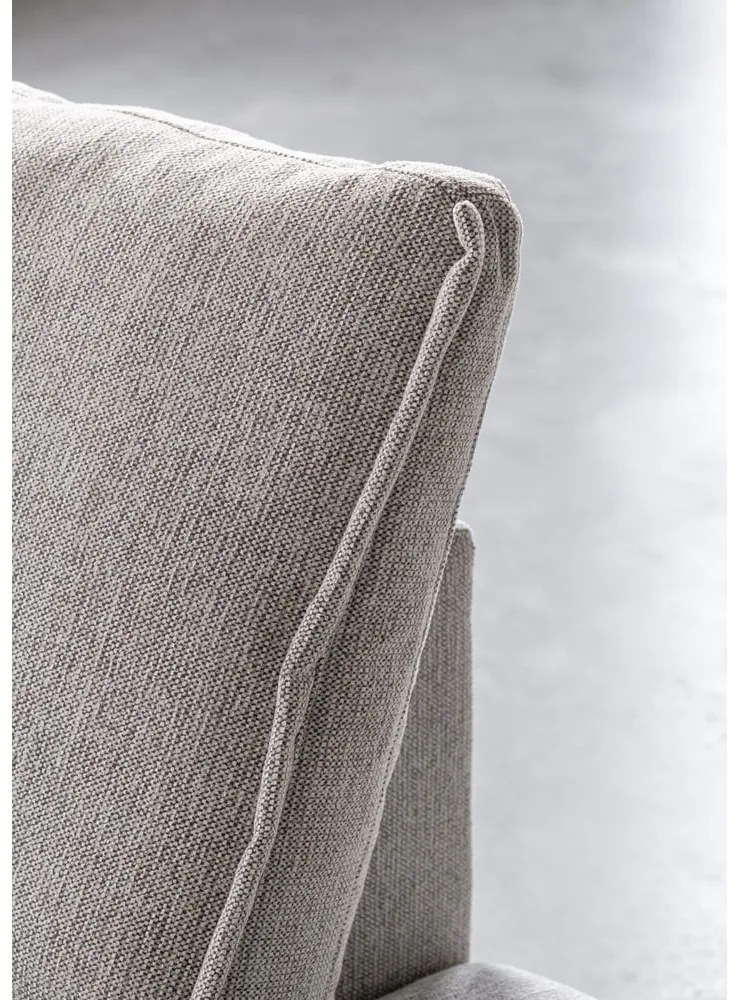 Сиво-бежов разтегателен/с място за съхранение ъглов диван (ляв ъгъл) Charming Charlie – Miuform