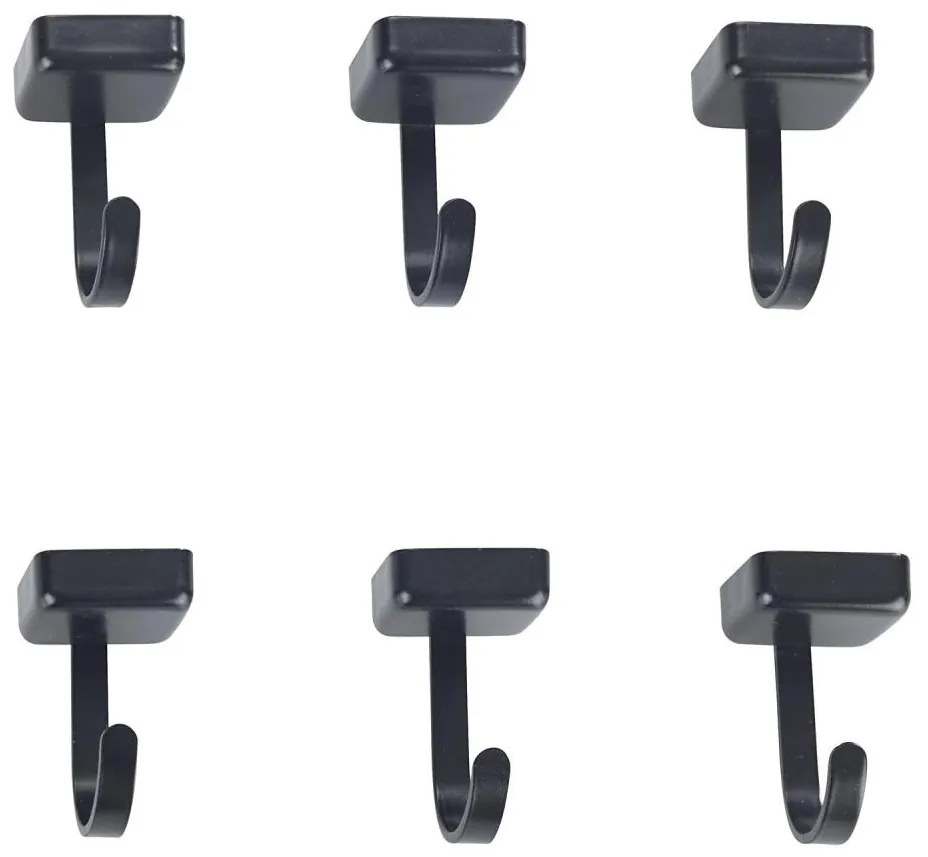 WENKO 71149800 - Закачалки JET 2,2x3,9 cm черно/сребристо