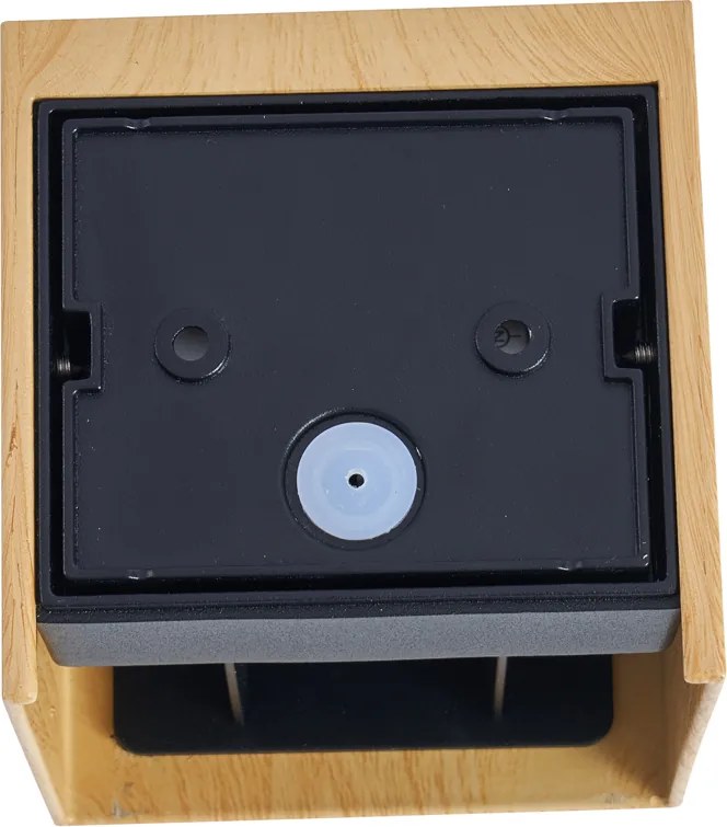 Скандинавска външна стенна лампа с дървесен принт, включваща LED IP54 - Edwin