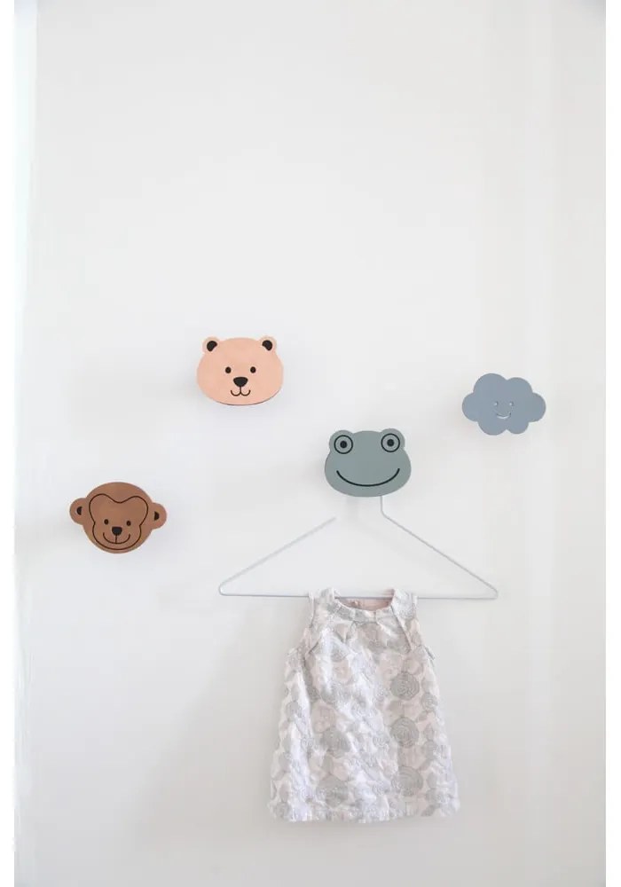 Сиво-зелена стенна стоманена кука Frog Dot Nupo – LIND DNA