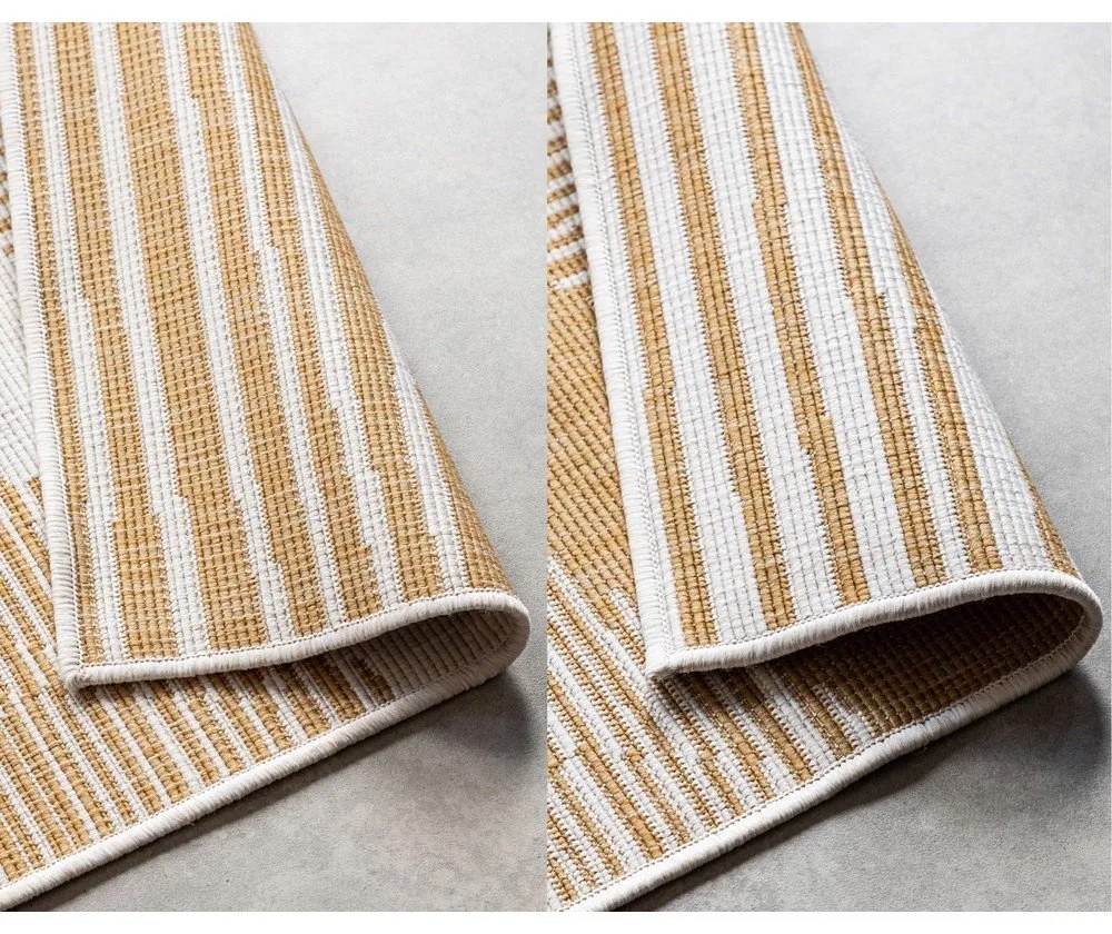 Външен килим в цвят жълта охра и кремаво 200x290 cm Gemini – Elle Decoration