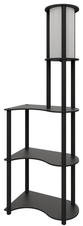 Подова лампа с полици NOTO 1xE27/40W/230V черна