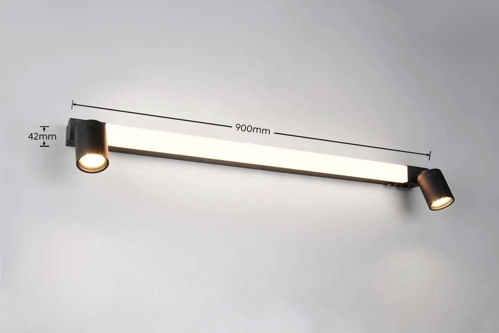 Матово черно LED стенна лампа Enrico – Trio