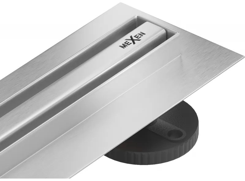 Mexen Flat 360° Slim линейна отводна система с въртене 120 см, инокс - 1041120