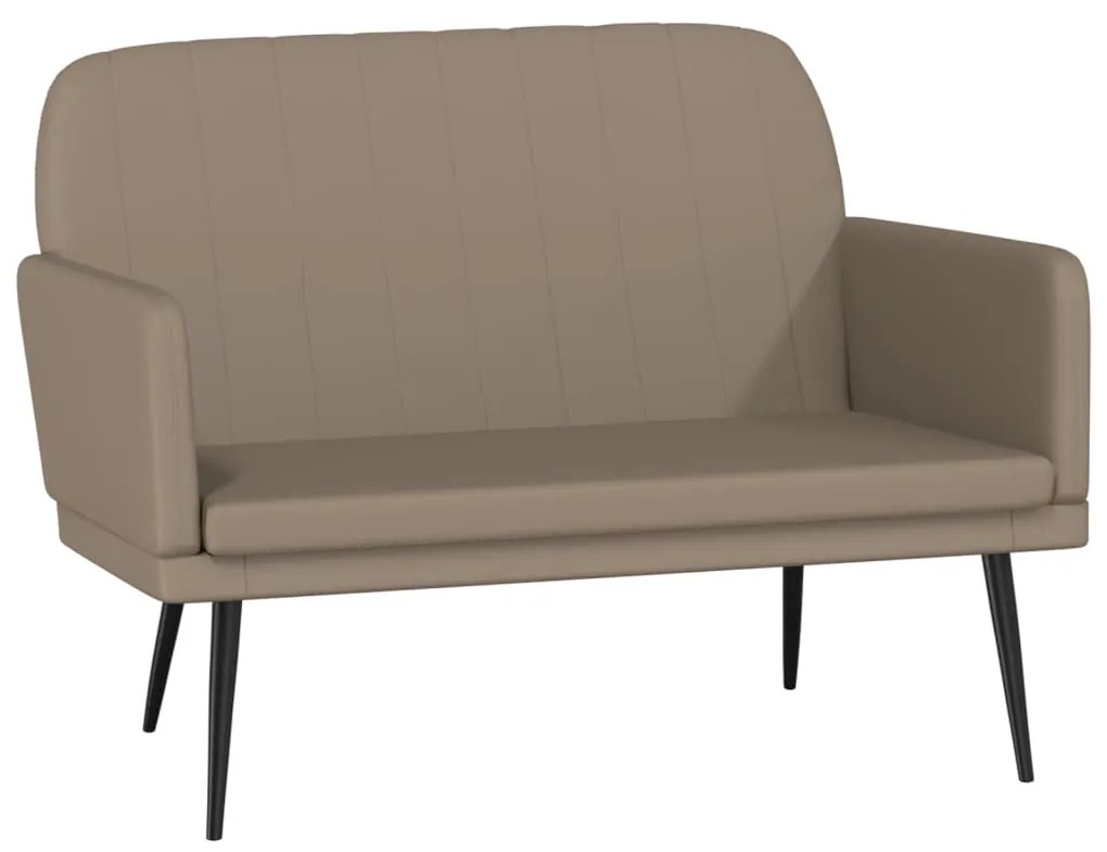 351403 vidaXL Пейка, капучино, 107x80x81 см, изкуствена кожа