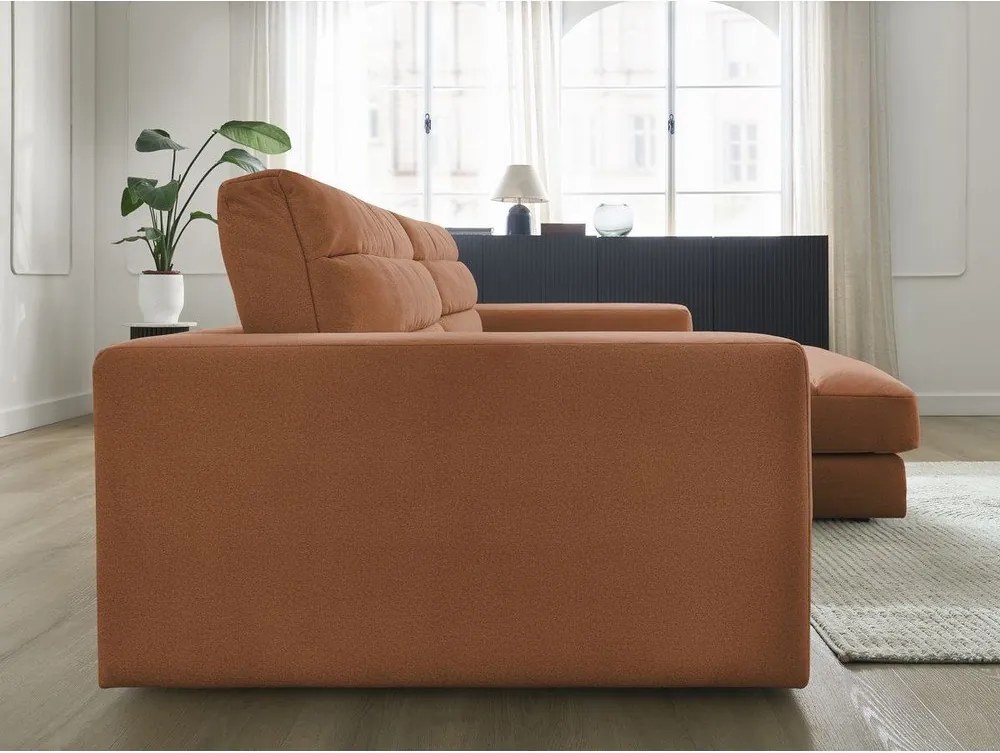 Оранжев кадифен ъглов диван (десен ъгъл) Sierra – Bobochic Paris