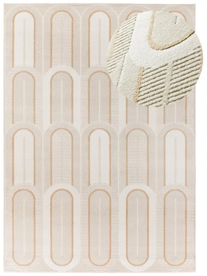 Кремав килим 80x150 cm Flora – Universal