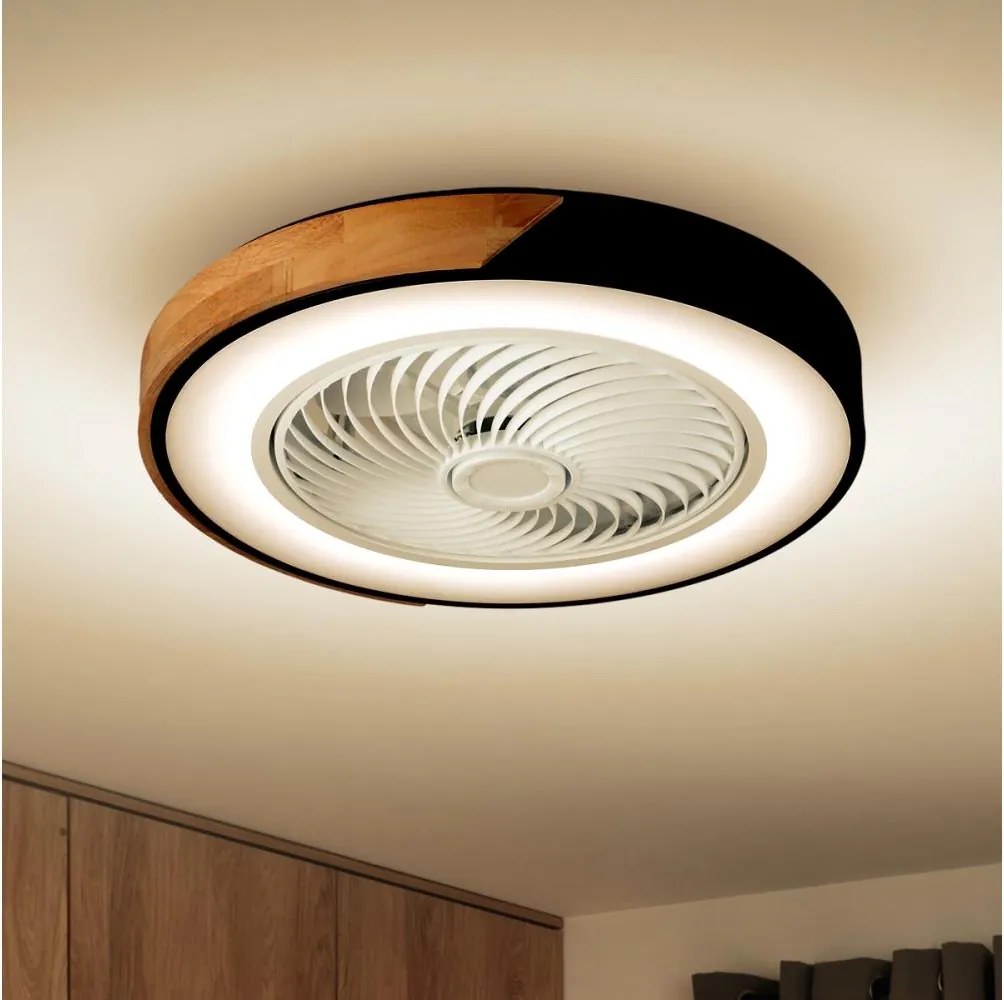 Brilagi LED осветително тяло с вентилатор 30W 230V 3000-6500K черно/дъб +DO