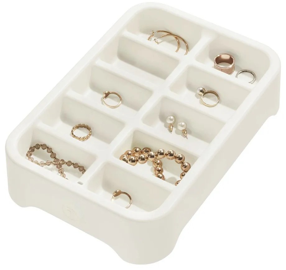 Бял органайзер за бижута - iDesign