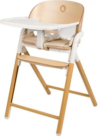 Lionelo - Детски стол за хранене 3 в 1 CELIA Бяло натурално дърво