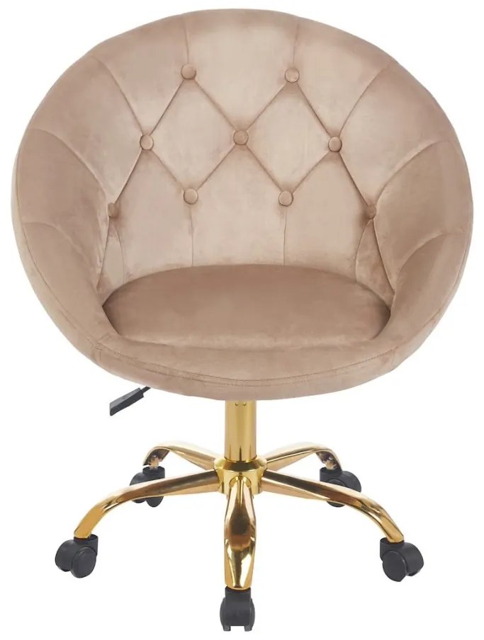 Кадифен офис стол RUNDO розова