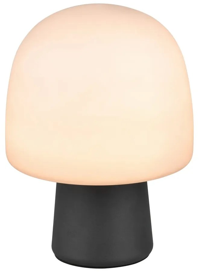 Черно-бяла настолна лампа със стъклен абажур (височина 27 cm) Steen – Trio