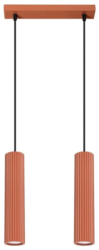 Висящо осветително тяло в тухлен цвят Gleam – Sollux