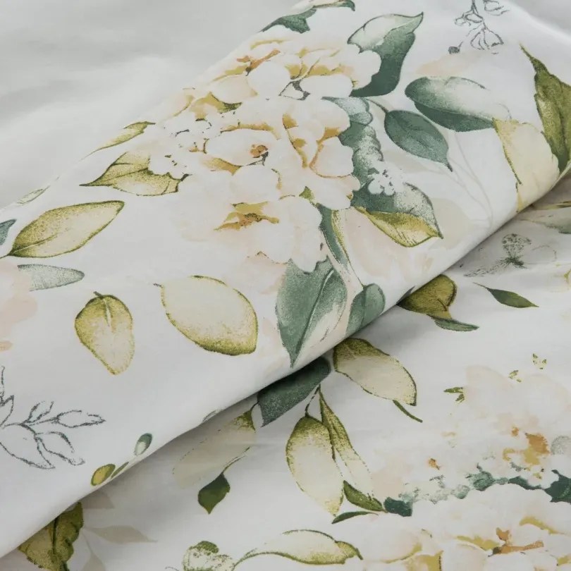 Меки памучни чаршафи с деликатна шарка на рози 2 части: 1 бр. 140x200 + 1 бр. 70x80