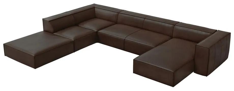 Ъглов диван от тъмнокафява кожа (ляв ъгъл) Madame - Windsor &amp; Co Sofas