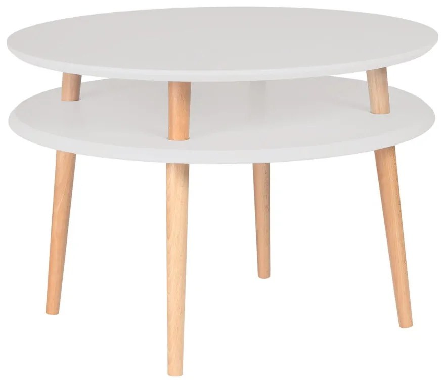 Светлосива маса за кафе с естествени крака UFO, Ø 70 cm Ufo - Ragaba