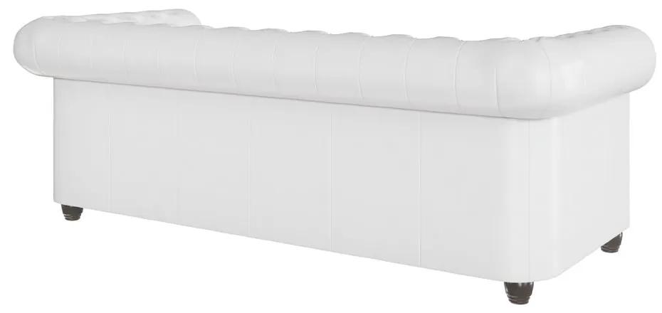Бял диван от изкуствена кожа 203 cm York - Ropez