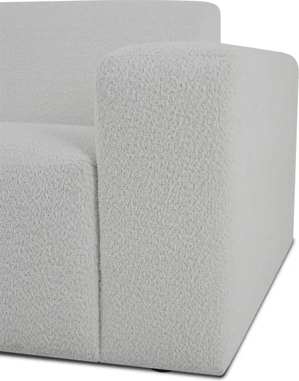 Бял ъглов диван от букле ("U" форма) Roxy – Scandic