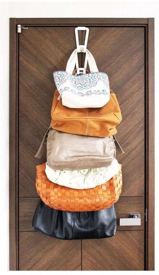 Бяла закачалка за чанти Kanazawa с 6 куки Joint - YAMAZAKI