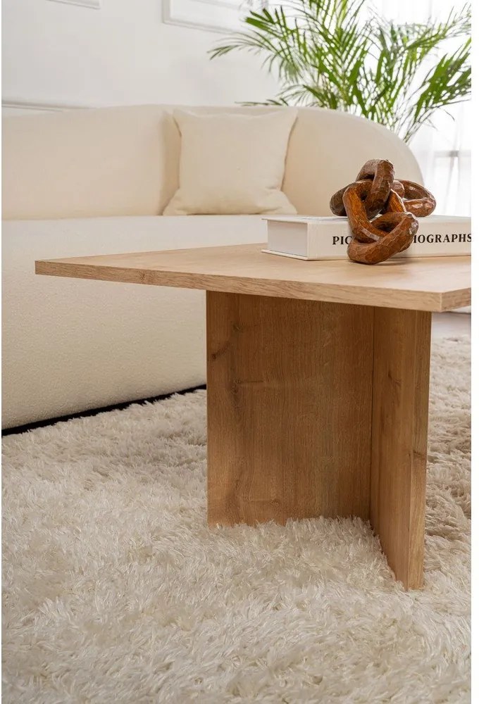 Масичка за кафе от декор от дъб в естествен цвят 60x119 cm Sabin – Kalune Design