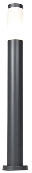 Антрацитно сива лампа за стълб 80 см IP44 опал - Rox