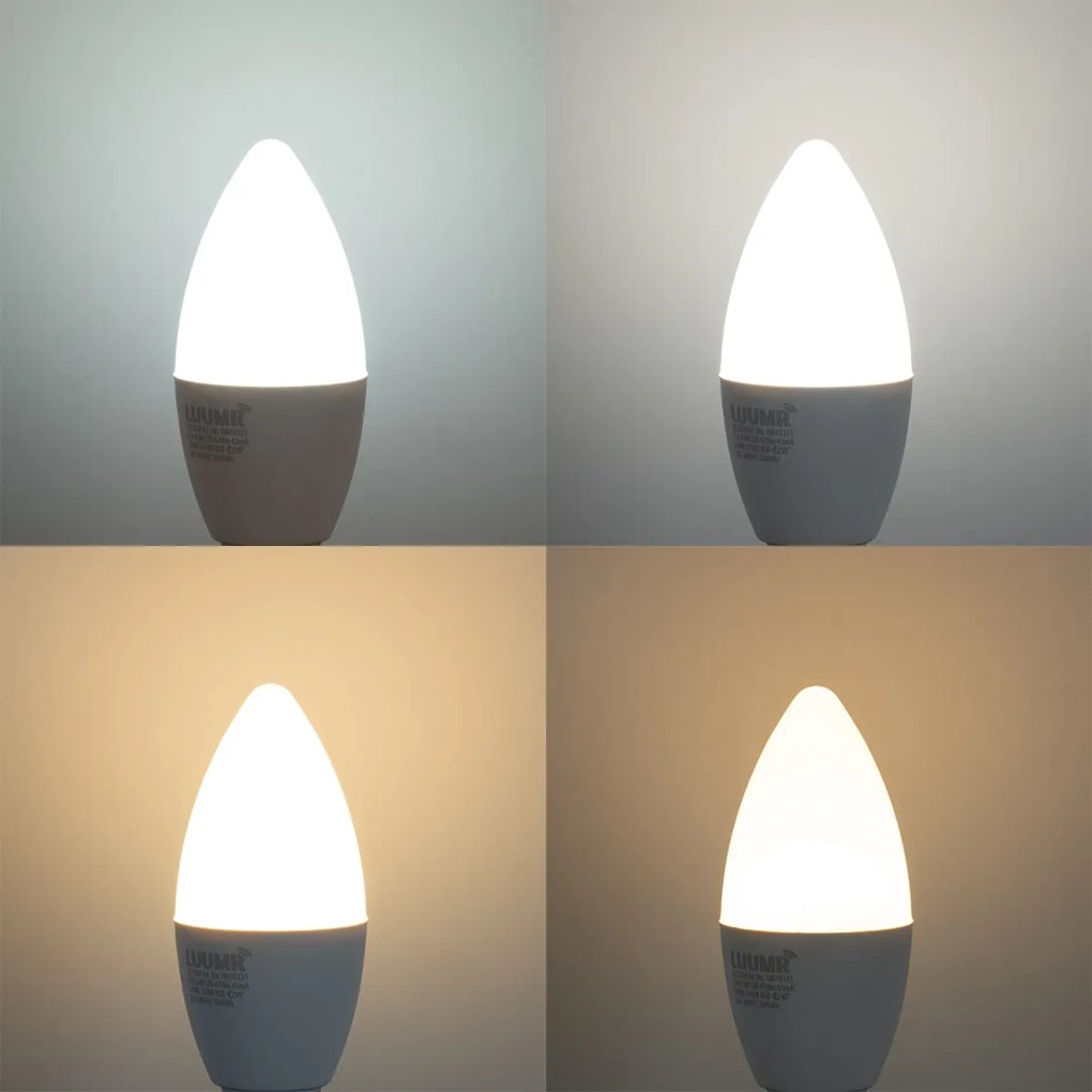 Комплект от 5 E14 димируеми LED крушки C37 опал 4.9W 470 lm 2700-6500K