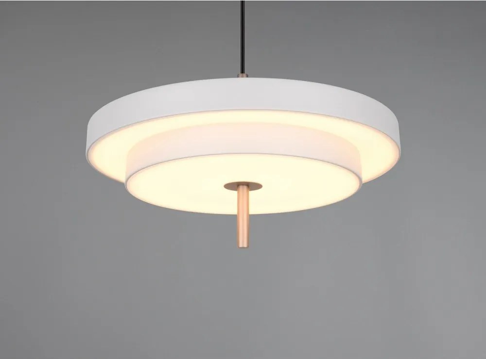 LED затъмняващо се висящо осветително тяло в цвят слонова кост Keaton – Trio