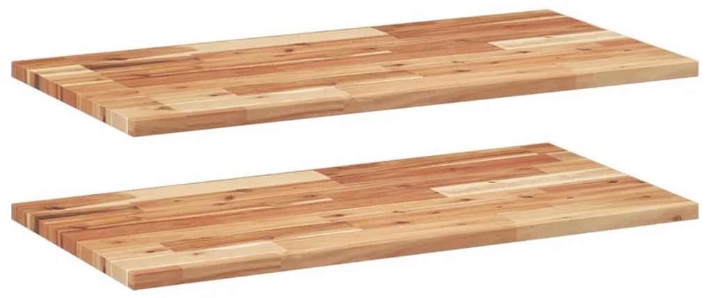 3279552 vidaXL Плаващ рафт, 2 бр, 60x40x2 см, маслен финиш, акация масив